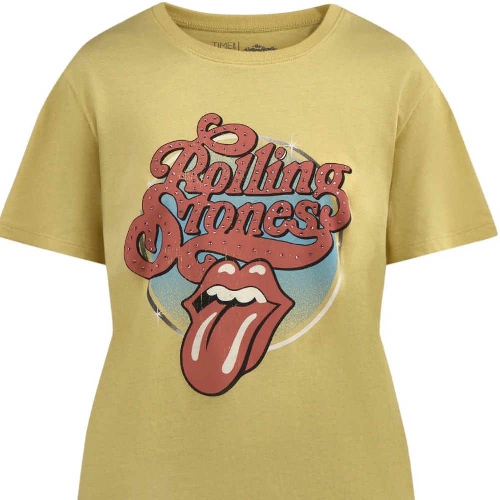Time and Tru The Rolling Stones Vintage Logo Women's Graphic Tee